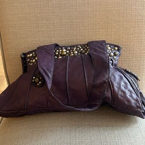 Diesel purple studded purse